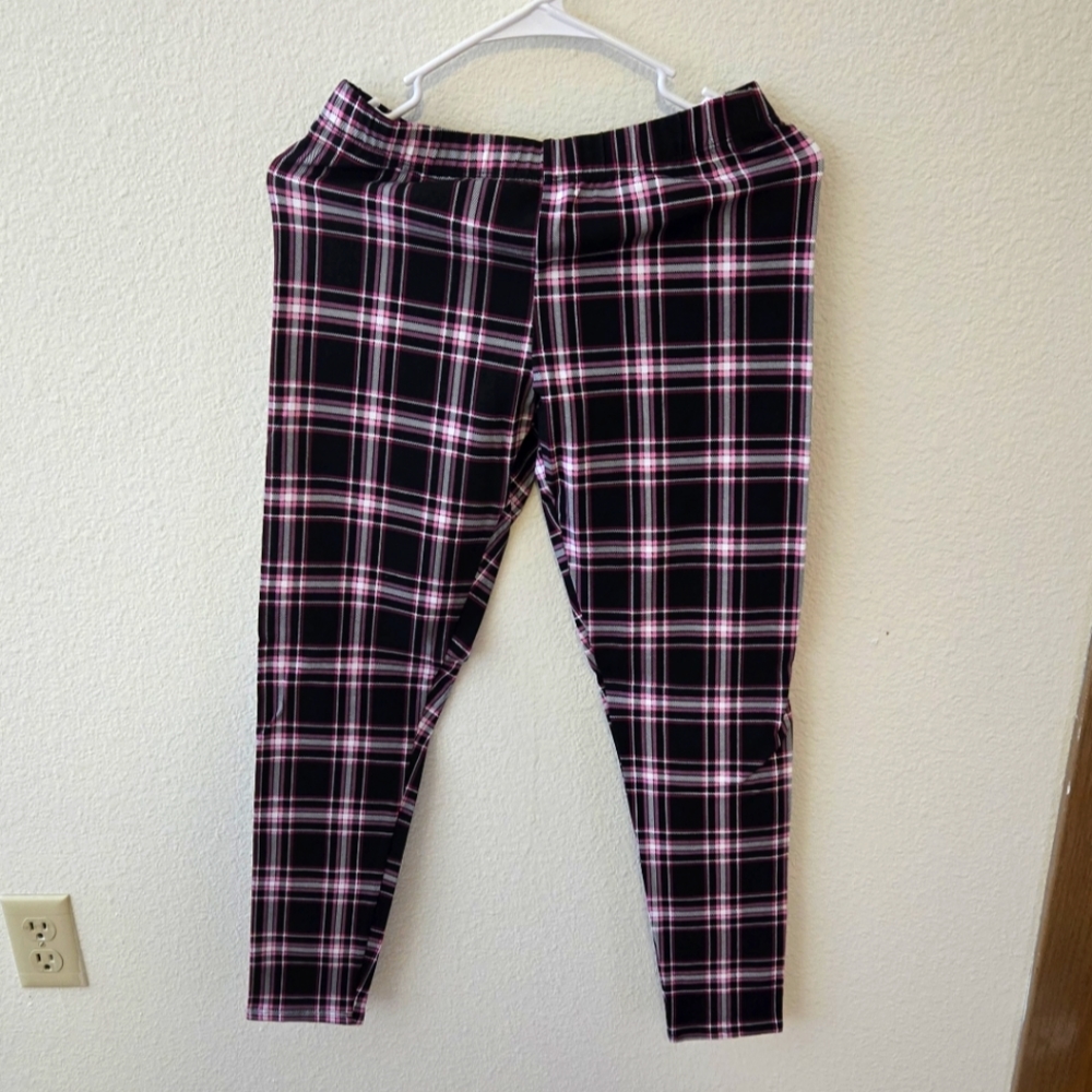 Pink Plaid Leggings